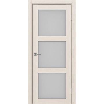 Межкомнатная дверь экошпон Турин 530.222 ясень перламутровый остеклённая