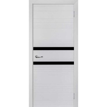 Межкомнатная дверь эмаль Текона Смальта 104 грей RAL 7047 остеклённая