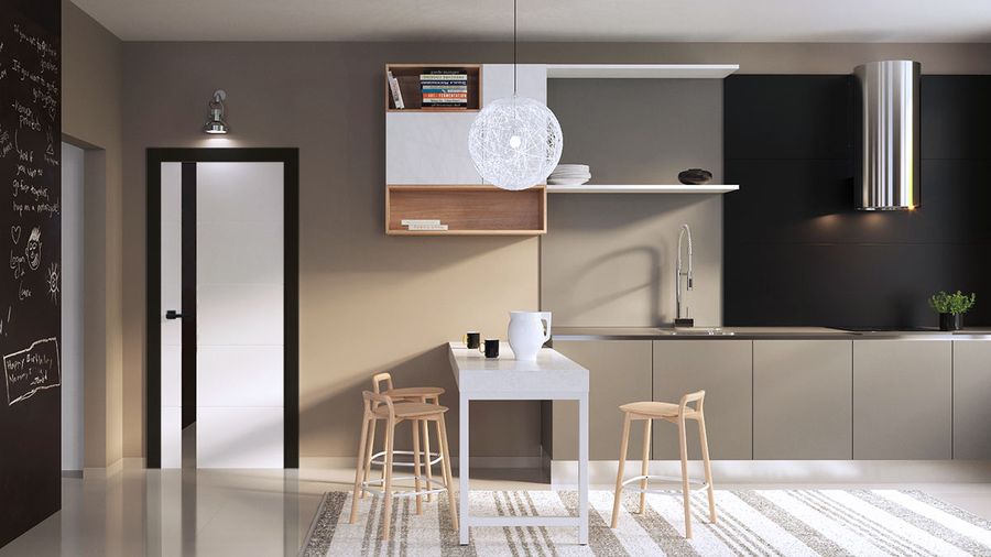 Открываем новую категорию белых дверей с чёрными наличниками