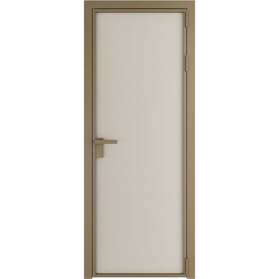 Алюминиевая межкомнатная дверь 1AP шампань перламутр белый элегант