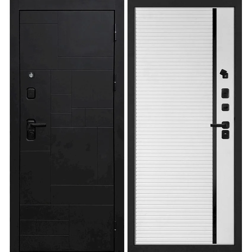 Входная дверь Лабиринт-201 панель фрезерованная PR-173 белая