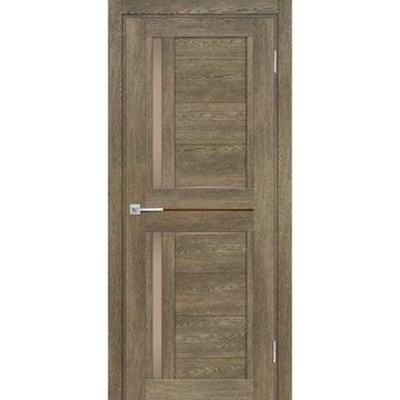 Межкомнатная дверь экошпон Мариам Техно-804 бруно стекло сатинат бронза