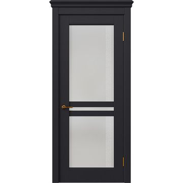 Межкомнатная дверь массив дуба селект Alvero Афина арабика остеклённая