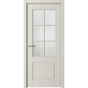 Межкомнатная дверь эмаль Классика 4 латте остеклённая