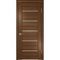 Фото двери экошпон ЛУ-22 тёмный орех со стеклом