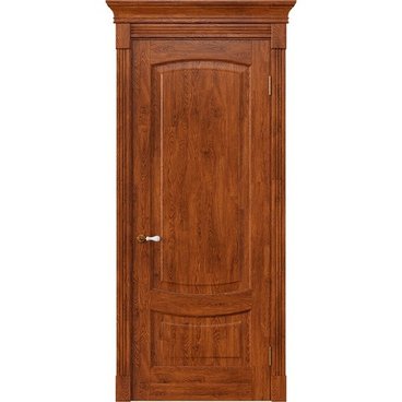 Межкомнатная дверь массив дуба Alvero Алина янтарь глухая