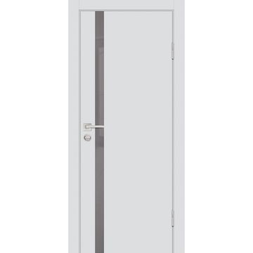 Межкомнатная дверь ПЭТ P-8 агат кромка ABS в цвет полотна со стеклом