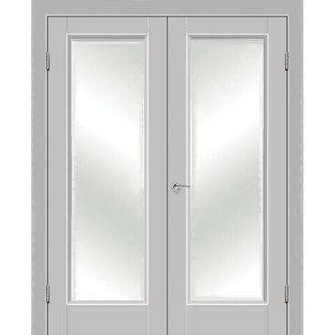 Двустворчатая распашная дверь Кобальт 42 манхэттен остеклённая