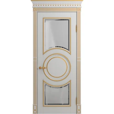 Межкомнатная дверь массив бука Лацио Амбиенте аворио патина золото остекление 5