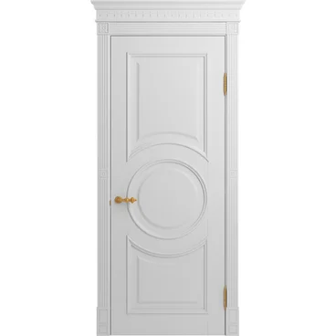 Межкомнатная дверь массив бука Viporte Лацио Амбиенте белая эмаль глухая