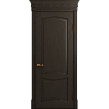 Межкомнатная дверь массив дуба Viporte Классика 2 шоколад глухая