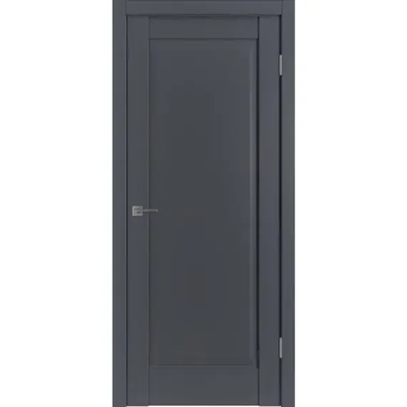 Фото двери экошпон Эмалит 1 графит глухая