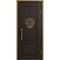 Межкомнатная дверь массив дуба Статус шоколад патина золото глухая
