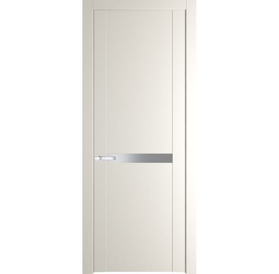 Межкомнатная дверь 1.4P перламутр белый остеклённая