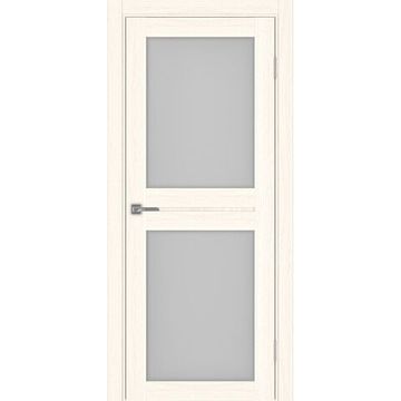 Межкомнатная дверь экошпон Турин 520.212 ясень светлый остеклённая