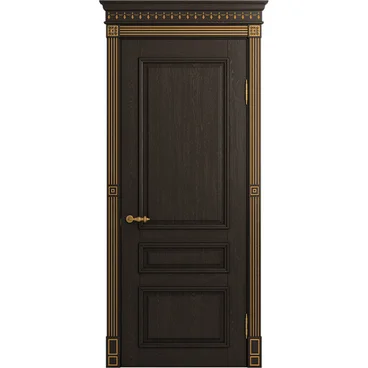 Межкомнатная дверь массив ясеня Viporte Рим шоколад глухая