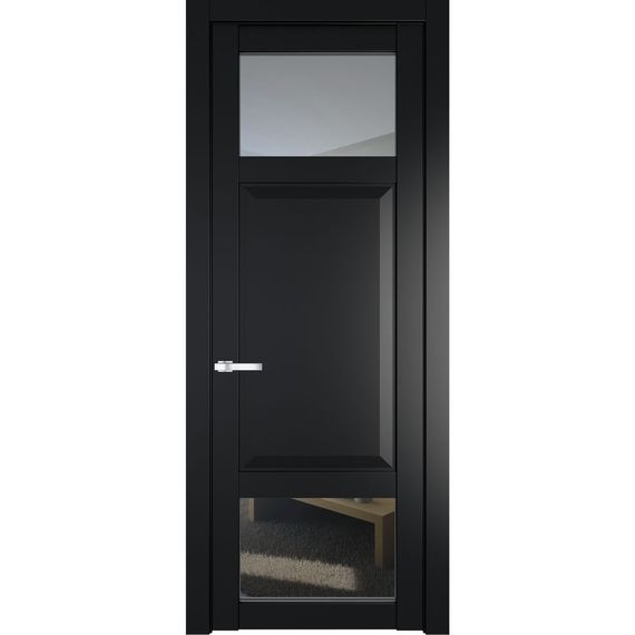 Межкомнатная дверь 1.3.4PD блэк остеклённая