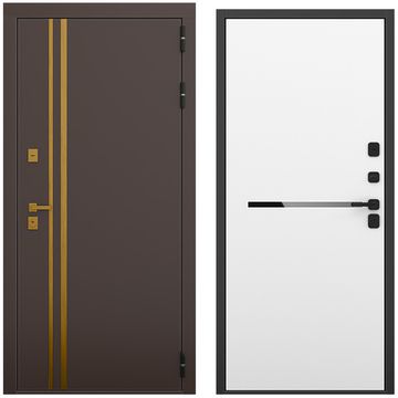 Входная дверь Баухаус амаретто силк панель горизонт