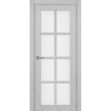Межкомнатная дверь экошпон Турин 541.2222 серый дуб остеклённая
