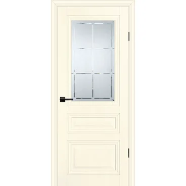 Межкомнатная дверь экошпон Profilo Porte PSC-39 магнолия остеклённая