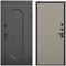 Входная дверь Мэмфис чёрный силк панель гладкая варм грей