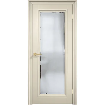 Межкомнатная дверь эмаль Дверцов Брессо 1 RAL 1013 остеклённая