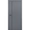 Межкомнатная дверь ПЭТ Silk-2 графит кромка ABS чёрная молдинг