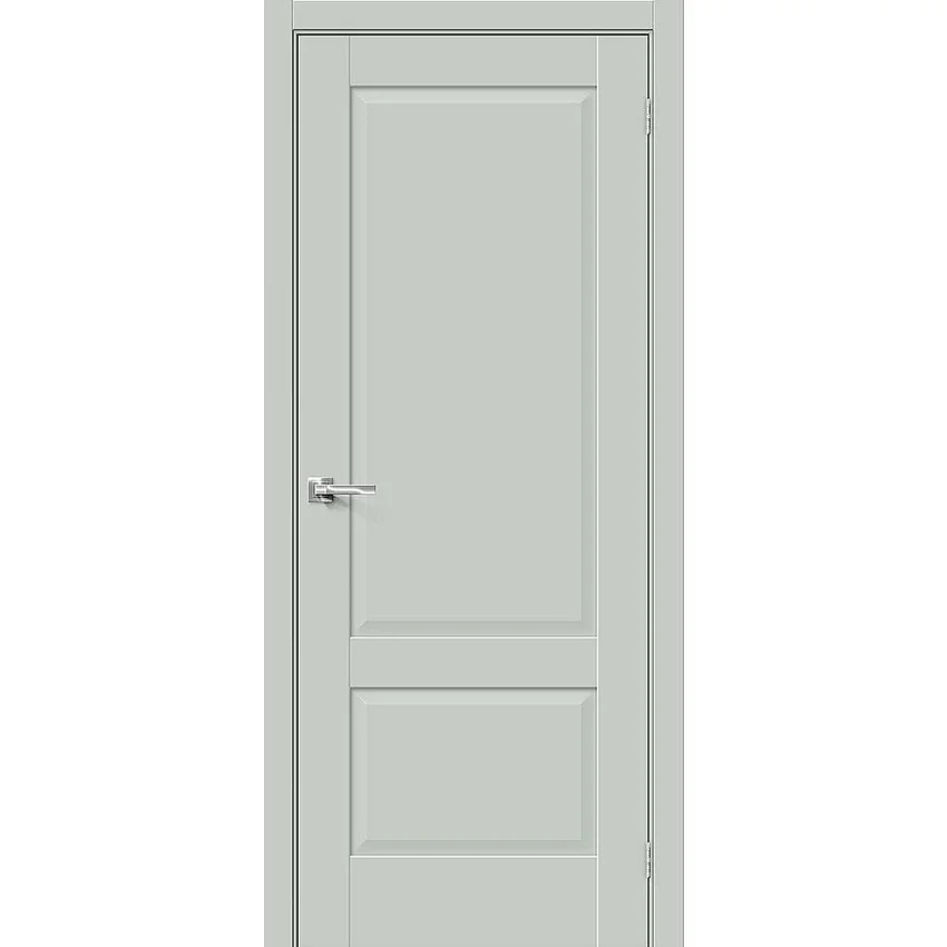 Фото межкомнатной двери эмалит Прима-12 grey matt глухая