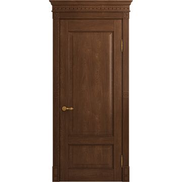 Межкомнатная дверь массив дуба Viporte Классика 1 кофе глухая