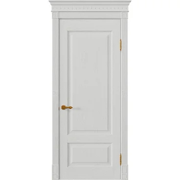 Межкомнатная дверь массив дуба Viporte Классика 1 бьянко глухая