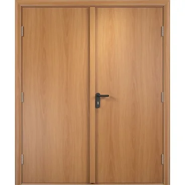 Дверь противопожарная деревянная двупольная ПВХ EI60 миланский орех
