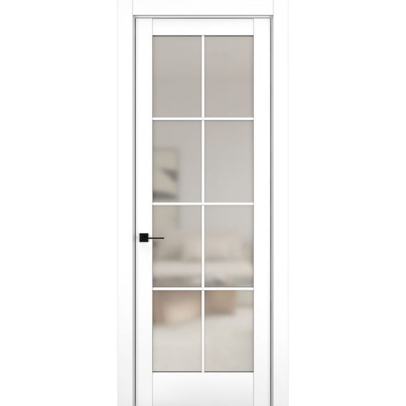 Фото межкомнатной двери керамик NC 11 снежный остеклённая