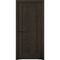 Межкомнатная дверь Никель 1 дуб тёмный глухая