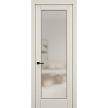 Межкомнатная дверь керамик SC 3 жемчужный остеклённая