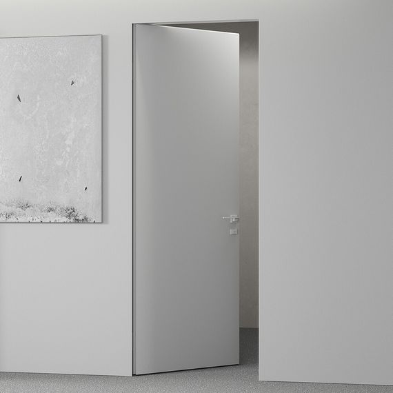 Скрытая алюминиевая дверь REVERS SECRET PREMIUM INVERSO кромка под покраску