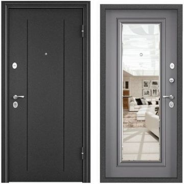 Входная дверь Delta PRO MP RGSO тёмно-серый букле графит CK6-CM ПВХ гриджио
