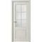 Фото межкомнатной двери эмаль Классика 4 латте остеклённая