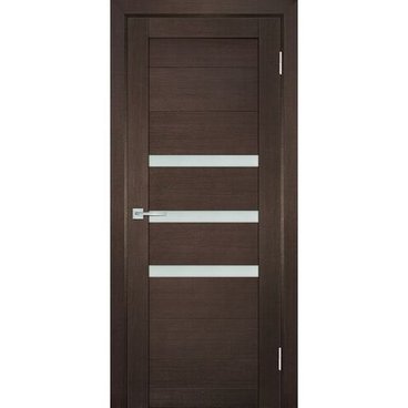 Межкомнатная дверь экошпон Мариам Техно-709 венге стекло сатинат белый