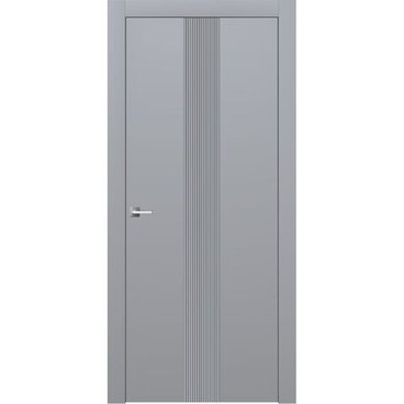 Межкомнатная дверь эмаль Ofram Линнея 5 серая глухая