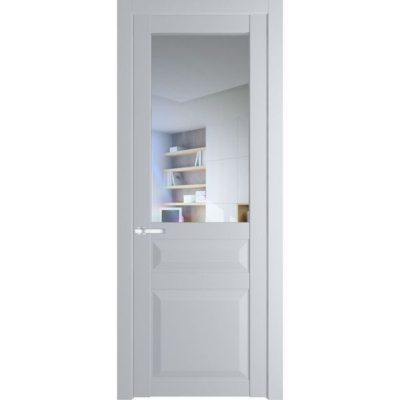 Межкомнатная дверь 1.5.3PD лайт грей остеклённая