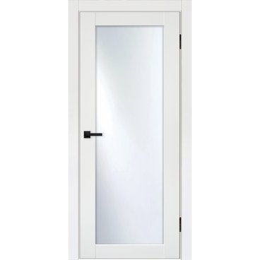 Межкомнатная дверь эмалит Классик 1 белый остеклённая