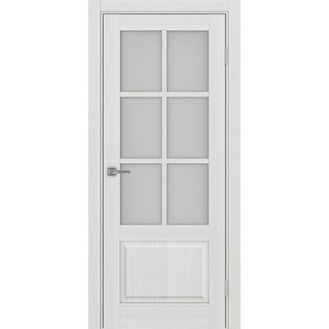 Межкомнатная дверь Тоскана 641.2221 ясень серебристый со стеклом