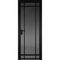 Межкомнатная алюминиевая дверь 5AG чёрная матовая RAL 9005 остеклённая