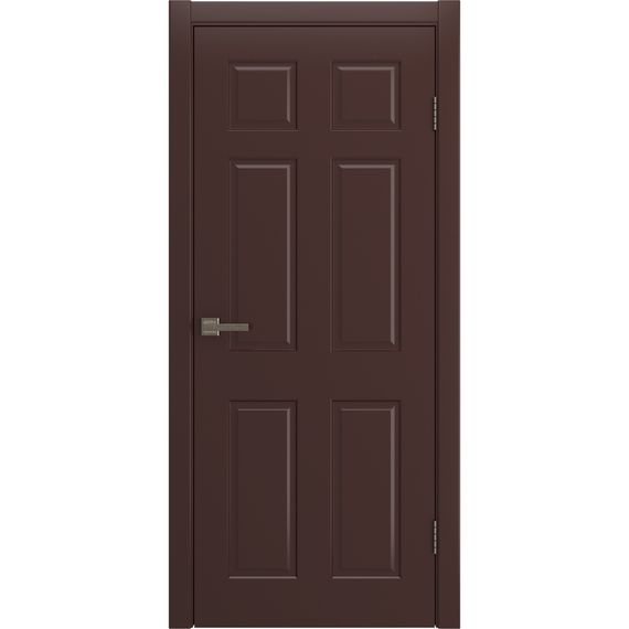 Фото двери Дуэт коричневая эмаль RAL 8016 глухая