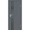 Фото межкомнатной двери экошпон Profilo Porte P-11 графит остеклённая кромка ABS в цвет полотна стекло Lacobel черный