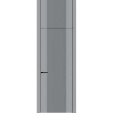Межкомнатная дверь с фальшфрамугой эмаль Ofram Линнея 3 серый