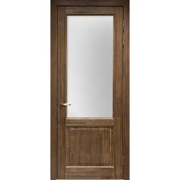 Межкомнатная дверь массив дуба сращенный Дверцов Ливорно остеклённая