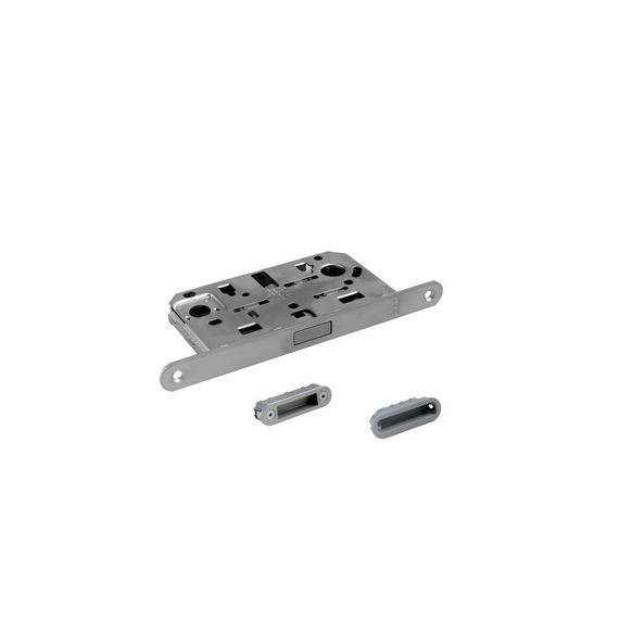 Дверная ручка c замком AGB WAVE белая матовая