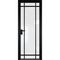 Межкомнатная алюминиевая дверь 5AG чёрная матовая RAL 9005 остеклённая