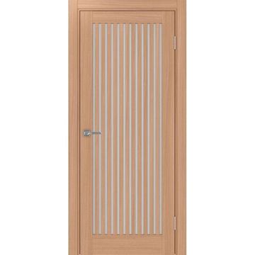 Межкомнатная дверь экошпон Турин 543.2 ясень тёмный остеклённая